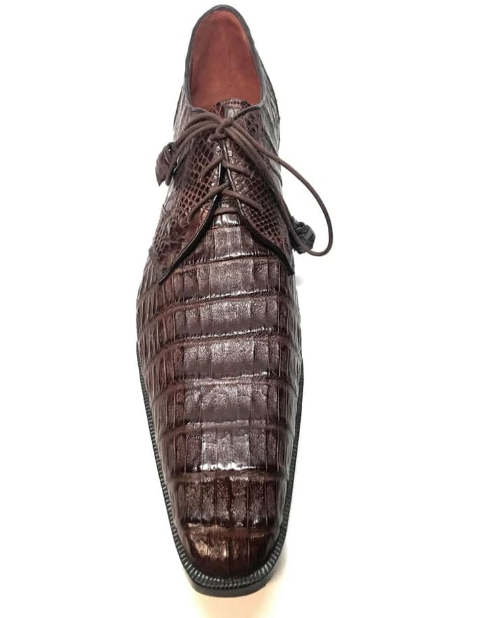 Los Altos Crocodile All-Over Lace Up Shoes