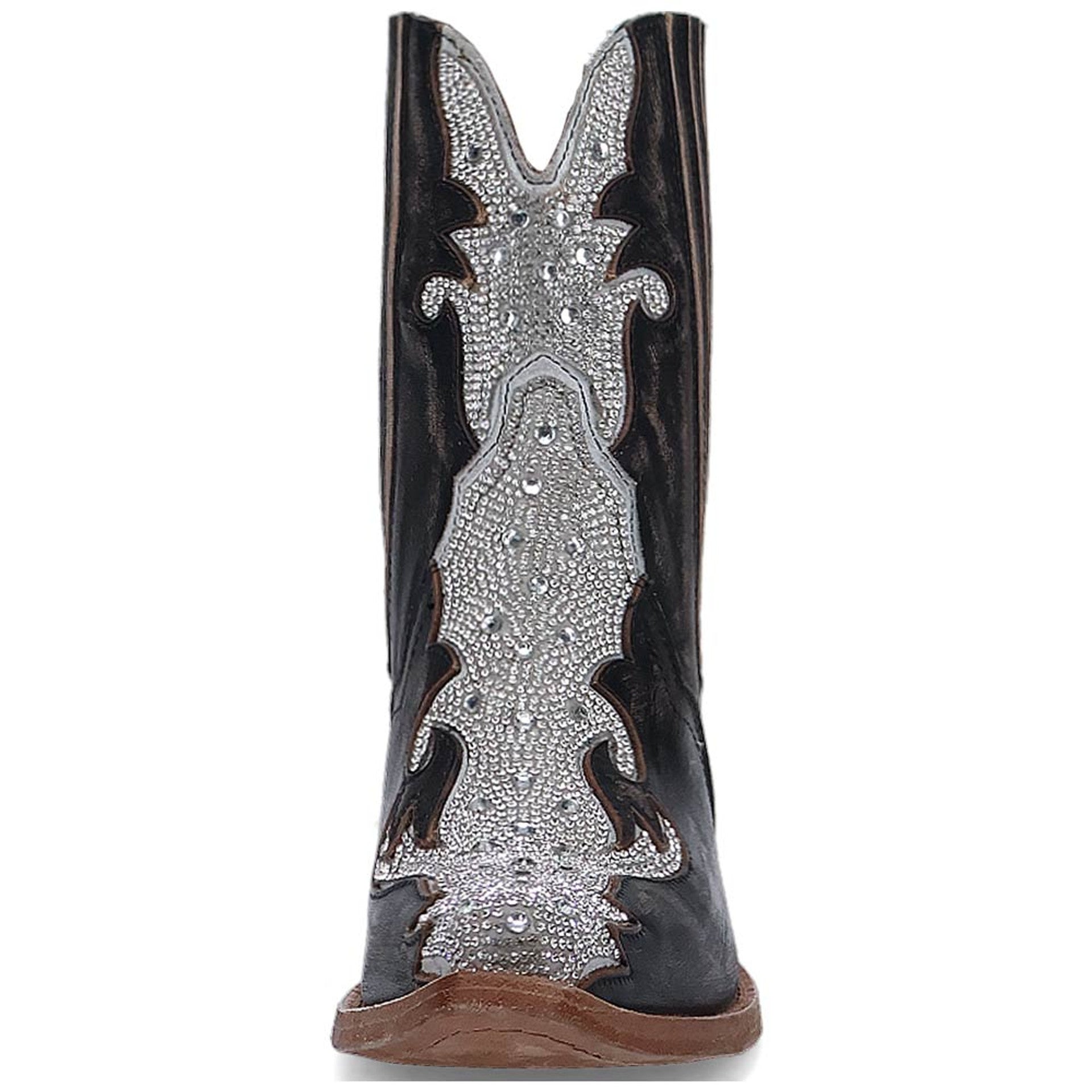 Dan Post Crystal Black Snip Ankle Bootie