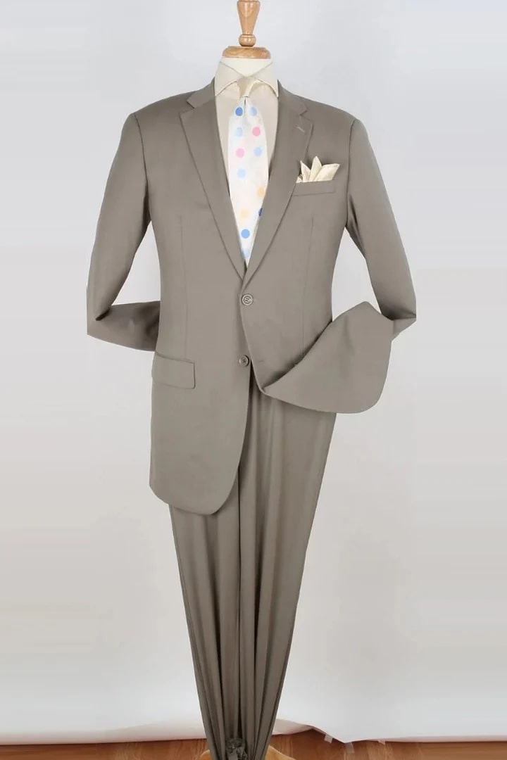 Tan Sharkskin Notch Lapel Tuxedo for Weddings