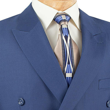 Double Breasted 2 Piece Suit in Blue