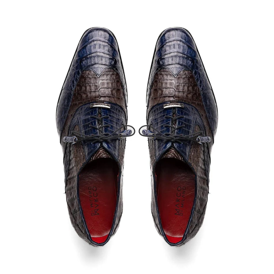 Luciano Exotic Crocodile Wingtip Oxfords
