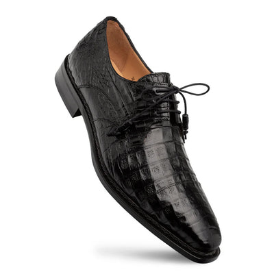 Giovane Crocodile Derby Black by Mezlan