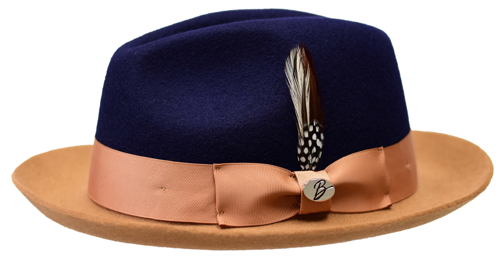 Bruno Capelo Damien Fedora Two-Tone Wool Hat