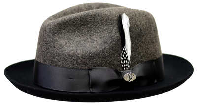 Damien Heather Grey/Black Fedora by Bruno Capelo