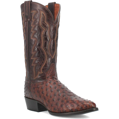Dan Post Pershing Brown Ostrich Cowboy Boot