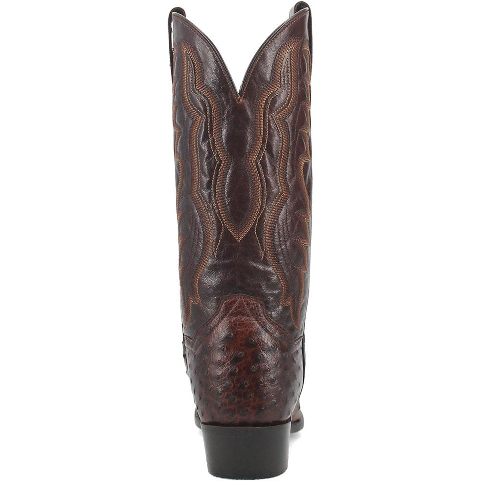 Dan Post Pershing Brown Ostrich Cowboy Boot