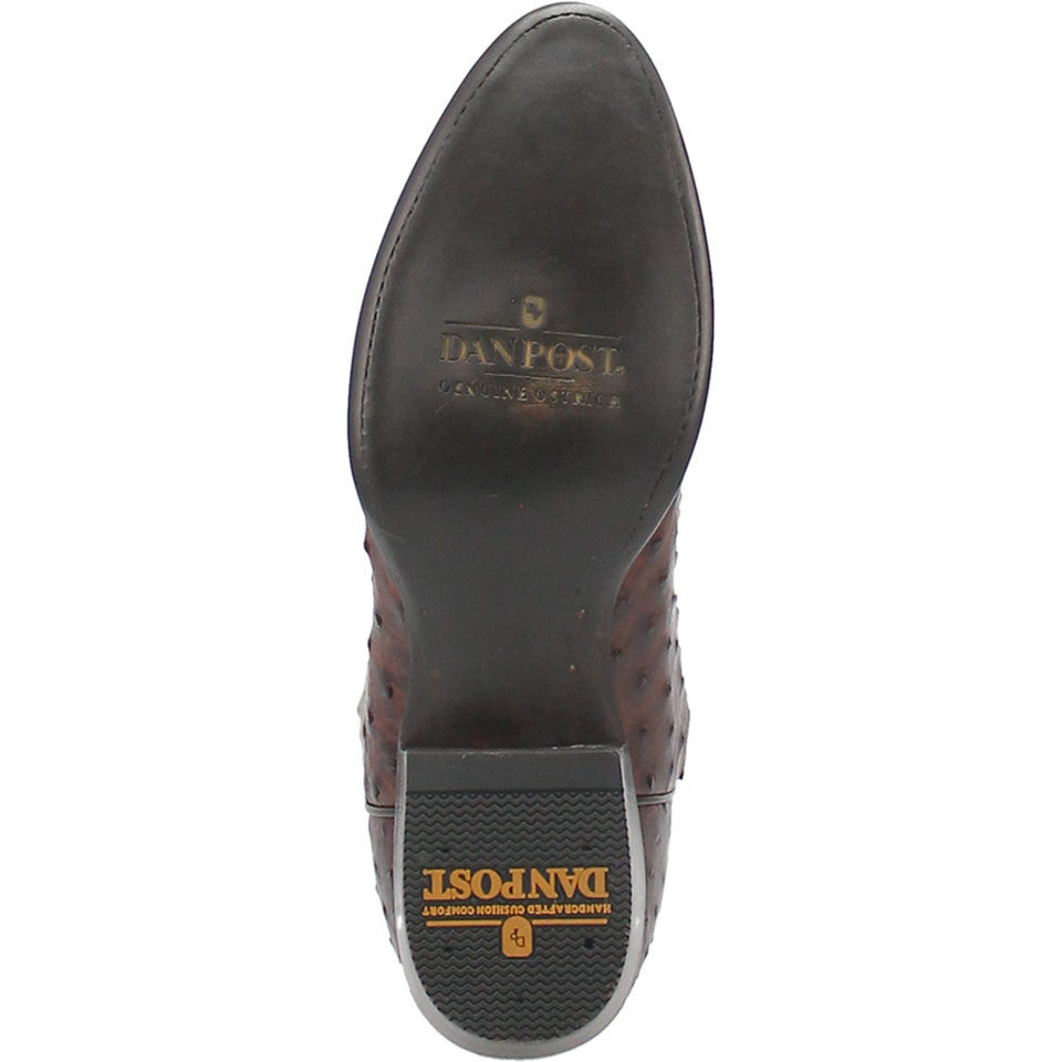 Dan Post Pershing Brown Ostrich Cowboy Boot