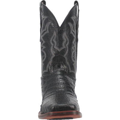 Kingsly Caiman Black Square Toe Boot by Dan Post