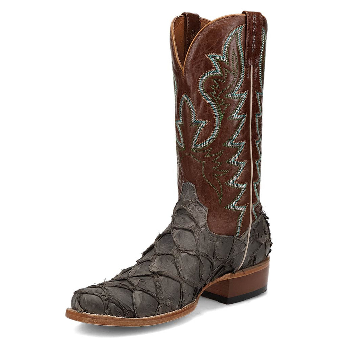 Dan Post Men's Riggs Pirarucu Skin Cutter Style Toe 13" Boots