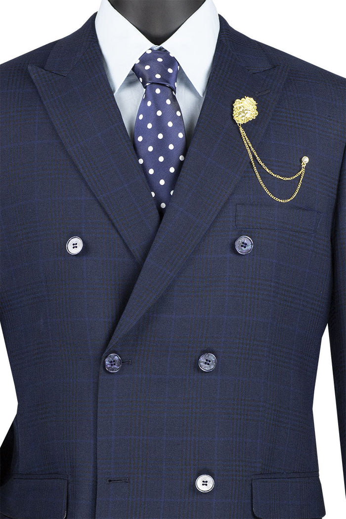 Alexander Navy Double Breasted 2 Piece Suit