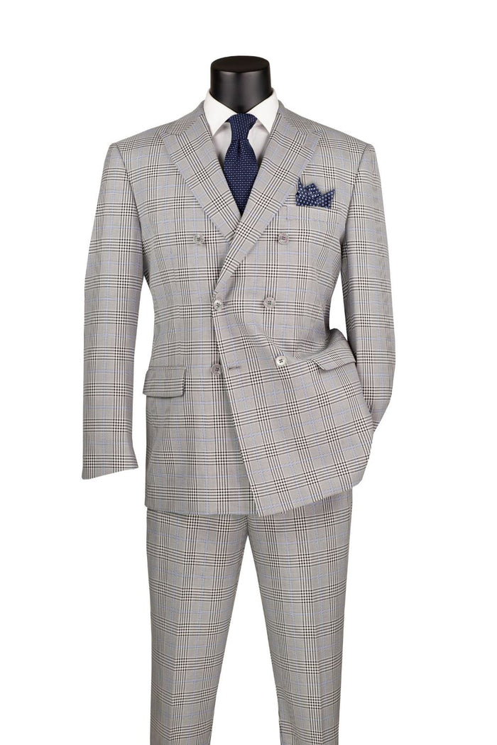 Gray Double Breasted Suit by Alexander Collection