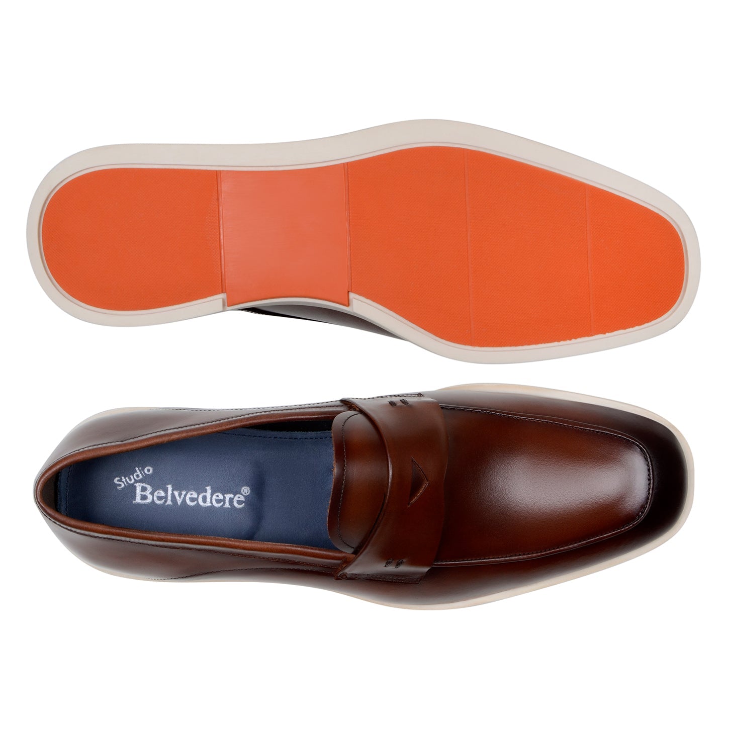 Belvedere Maurizio Cognac Genuine Crocodile Dress Shoe
