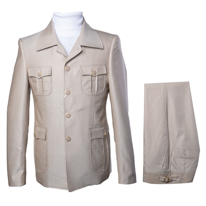 Rossi Man Modern Cream 3-Piece Slim Fit Suit