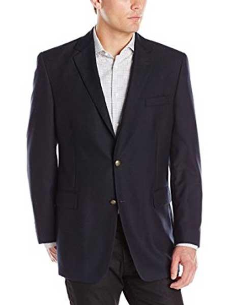 Men's Black 2 Button Dress Blazer