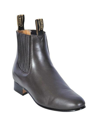 Dark Brown Leather Boot botines para hombre For Men - Short Cowboy - Western Ankle Boots