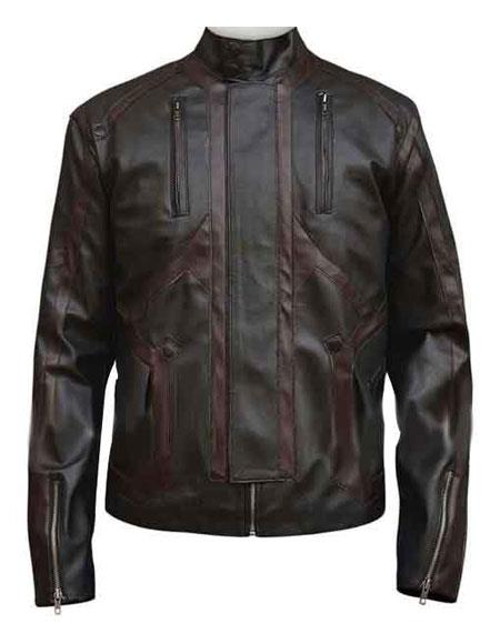 Men's Bucky Barnes Dark Brown Zipper Cuffs Jacket
