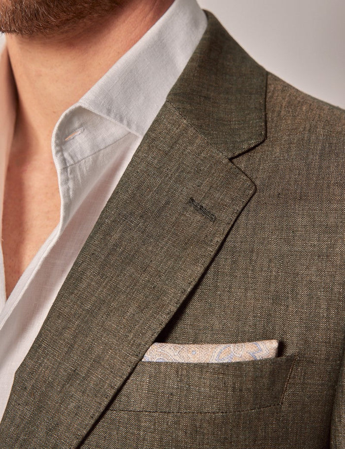 Dark Green Beach Wedding Suit for Men