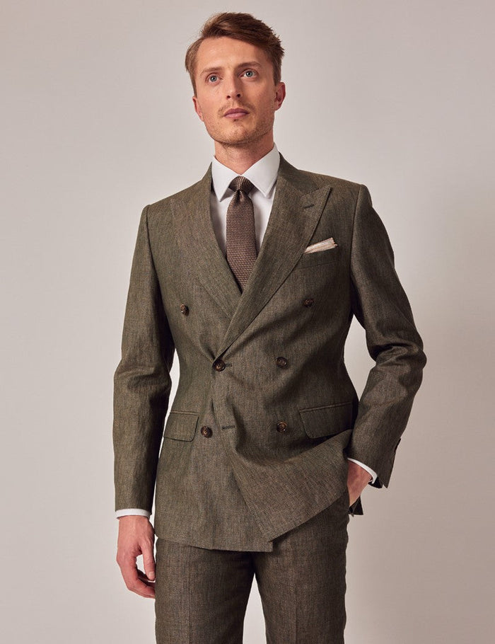 Men's Dark Green Suit - Beach Wedding