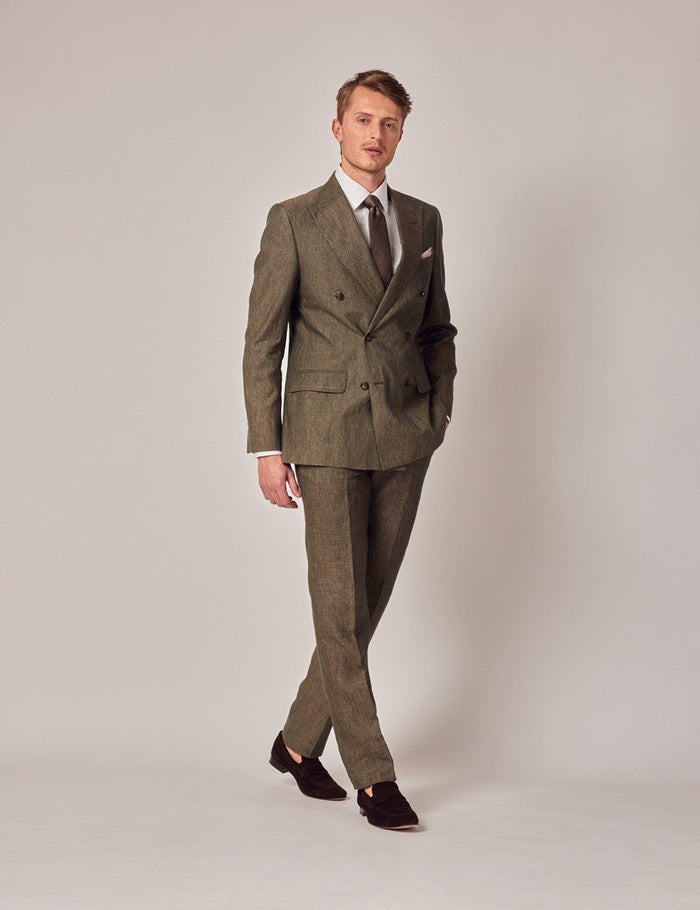 Men's Dark Green Suit - Beach Wedding