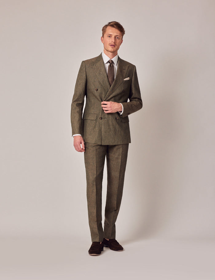 Men's Dark Green Suit - Beach Wedding