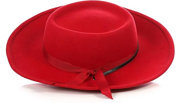 Men's Wool Fedora Hat with Ribbon