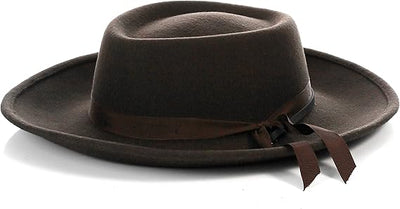 Men's Wool Fedora Hat with Grosgrain Ribbon