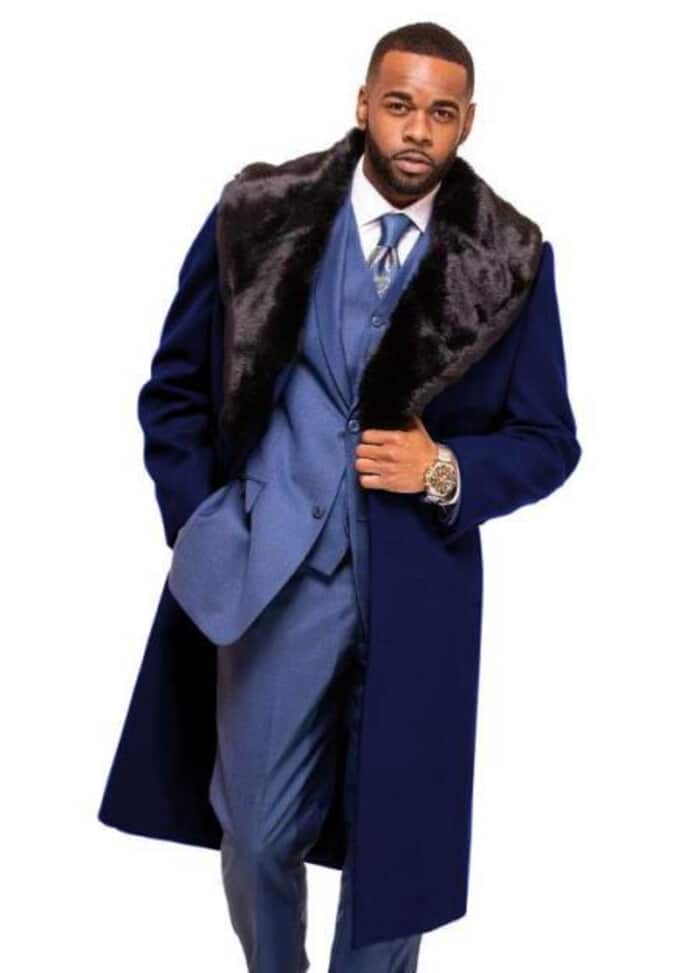 Dark Navy Blue Overcoat