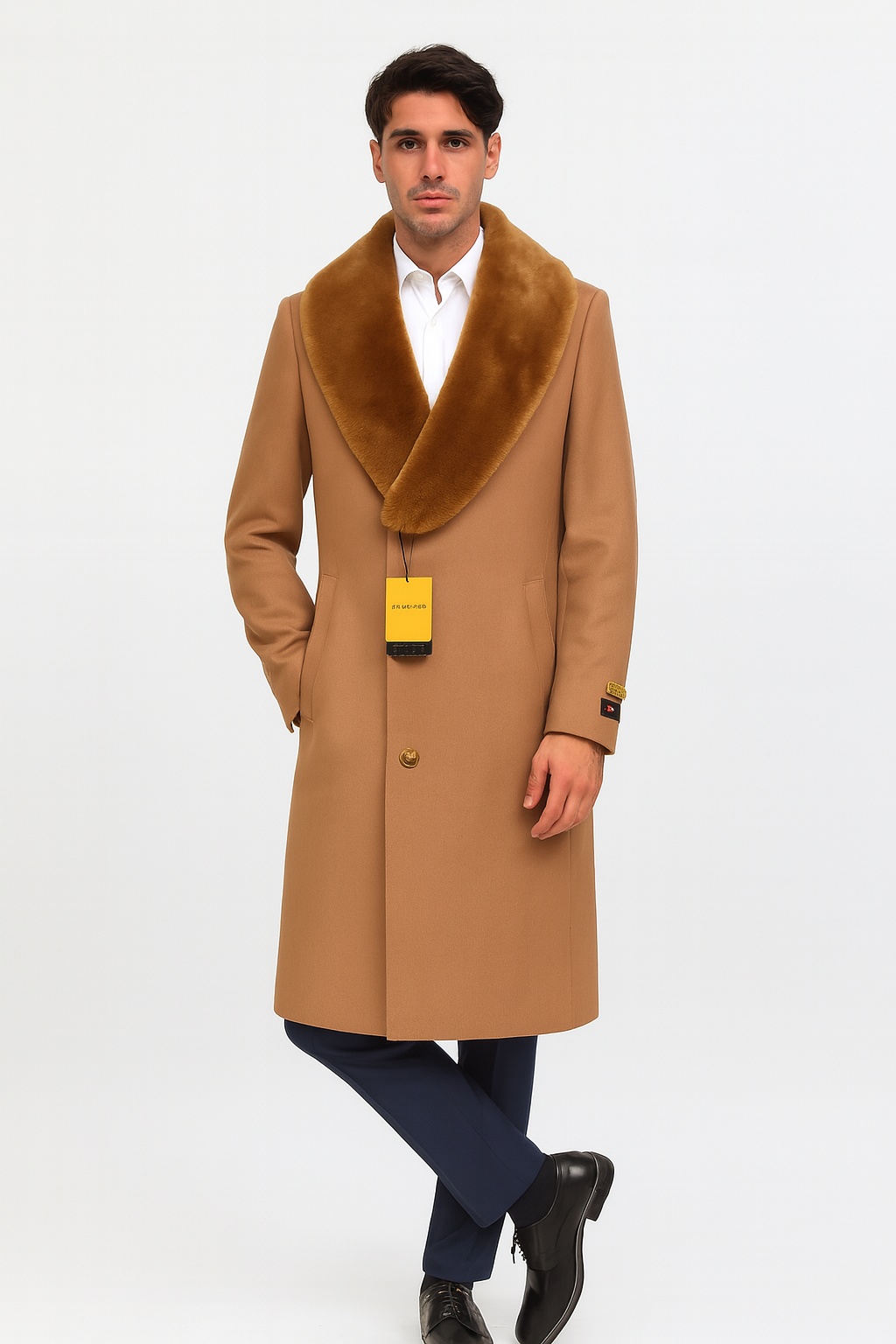 Men's Full-Length Cashmere Overcoat