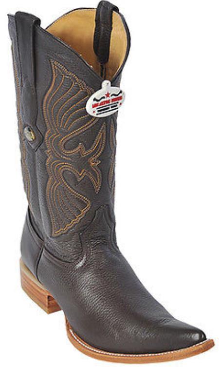 Deer Brown Los Altos Men's Western Boot ~ botines para hombre Cowboy Design Pointy Toe