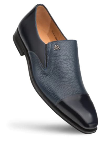 Milani Calfskin/Deerskin Blue by Mezlan