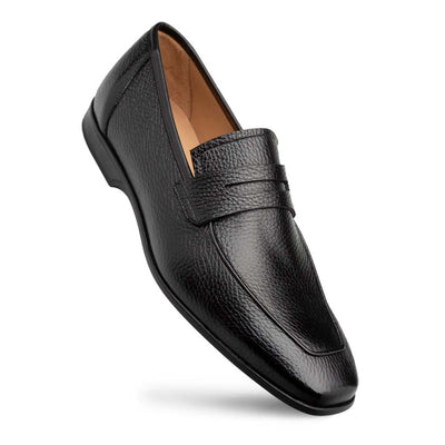 Men's Deerskin Black Penny Loafer by Mezlan
