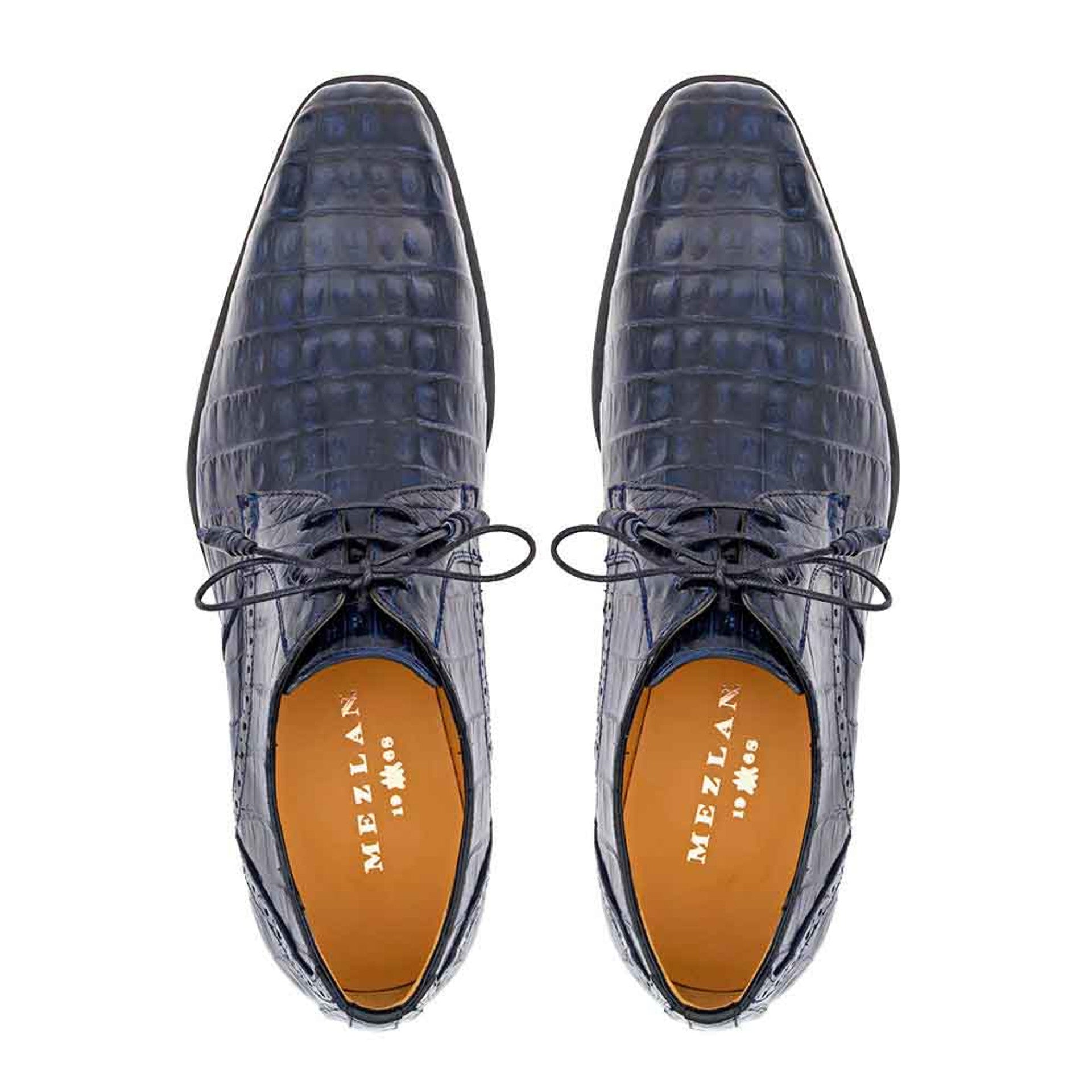 Golfo Derby Crocodile Shoes by Mezlan