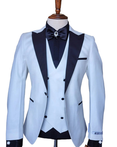 Ivory Groom Slim Fit Tuxedo by AlligatorWarehouse