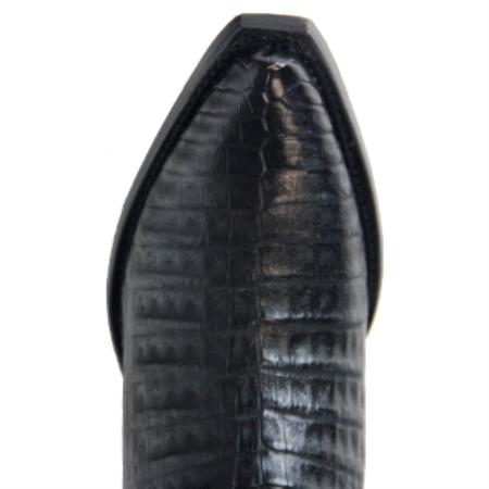 Men's Black Genuine Caiman Belly Handcrafted Dress Cowboy Boot Cheap Priced For Sale Online