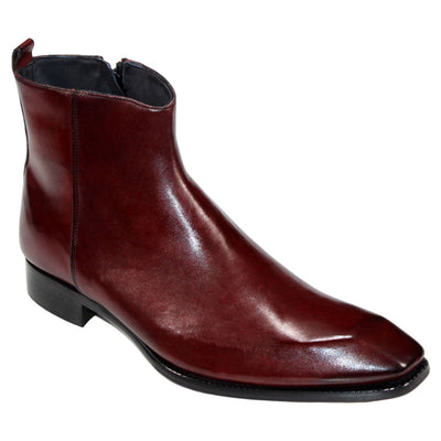 Cordovan Burgundy Italian Calfskin Ankle Boots