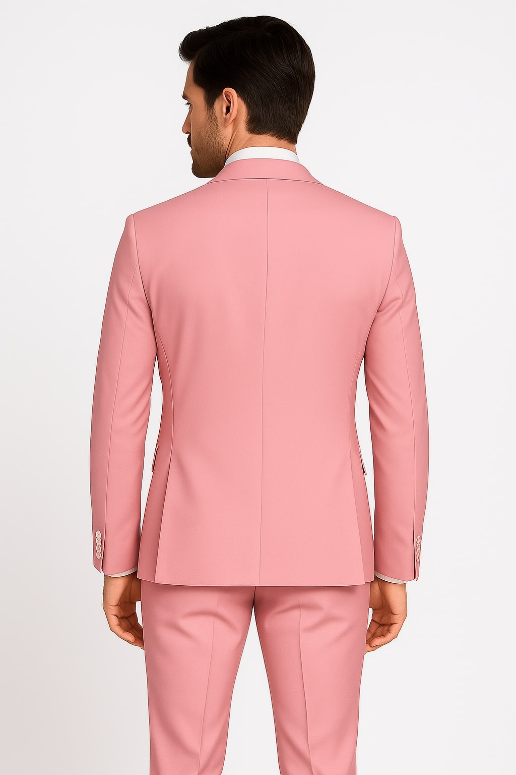 Dusty Rose Pink Tuxedo - Satin Lapel, One Button