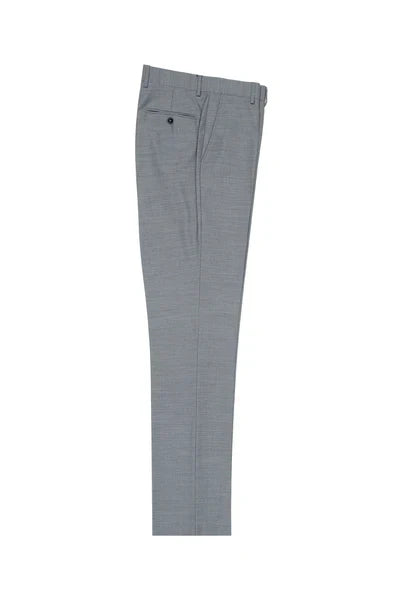 Light Gray Slim Fit Wool Dress Pant by Tiglio Luxe