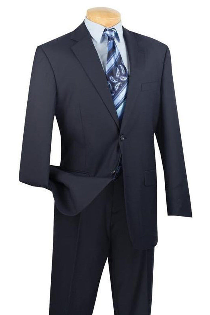 Mens Modern Fit 2 Button Navy Suit