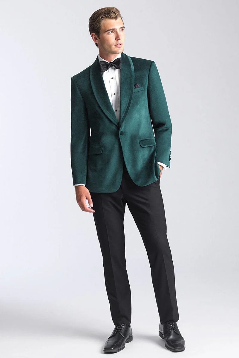 Venice Emerald Green Velvet Dinner Jacket