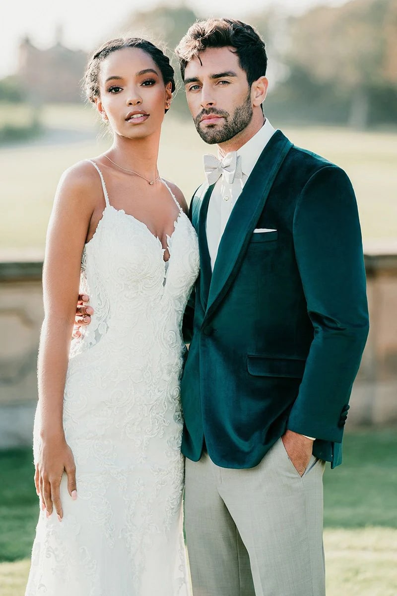 Venice Emerald Green Velvet Dinner Jacket