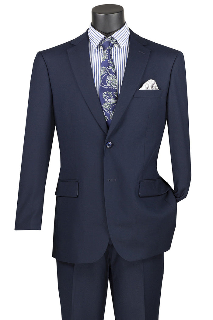 Nola Navy Regular Fit Suit with Elastic Waist