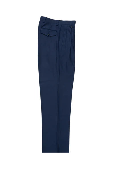 Blue Wide Leg Wool Dress Pant by Tiglio Luxe