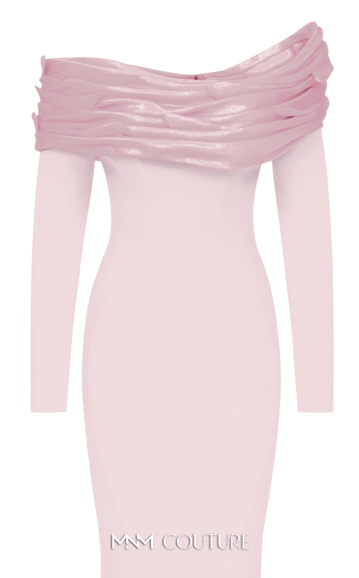 Fouad Sarkis Off-Shoulder Mermaid Gown in Fuchsia