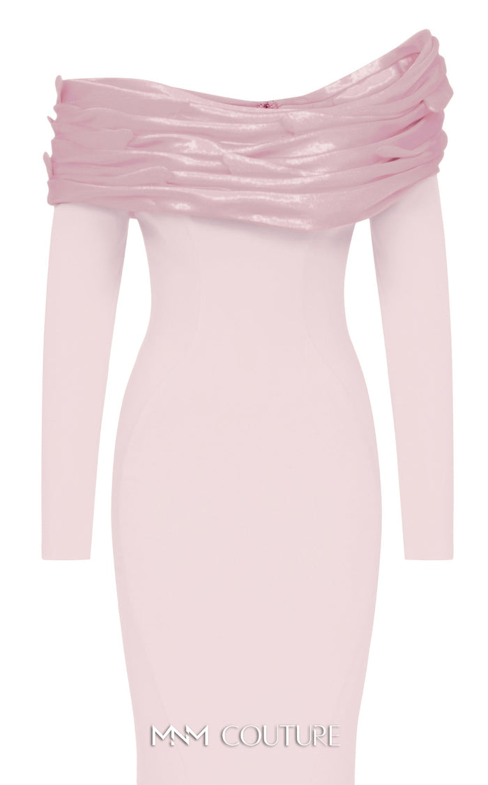 Fouad Sarkis Off-Shoulder Mermaid Gown in Fuchsia