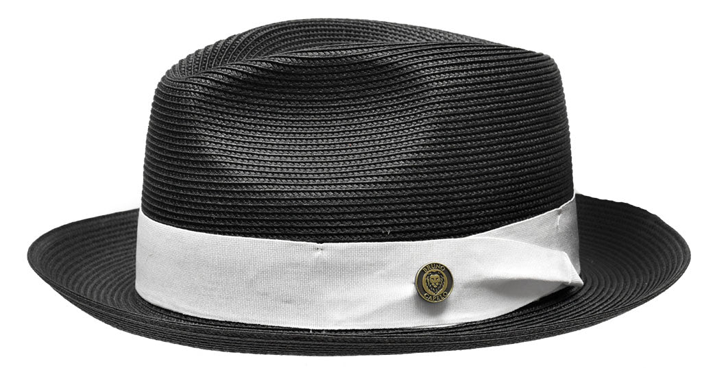 Bruno Capelo Francesco Straw Fedora Black