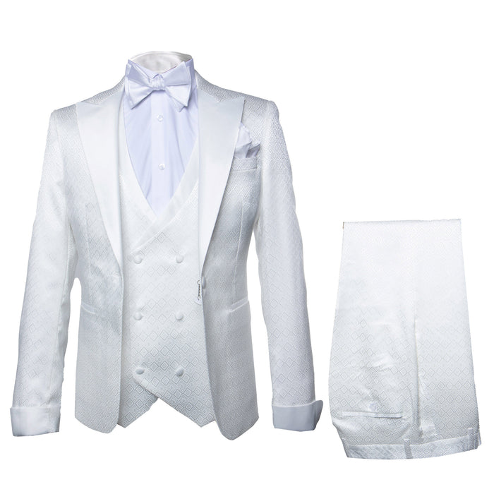 ROSSI MAN FORD RM1911 White 3 Piece Suit
