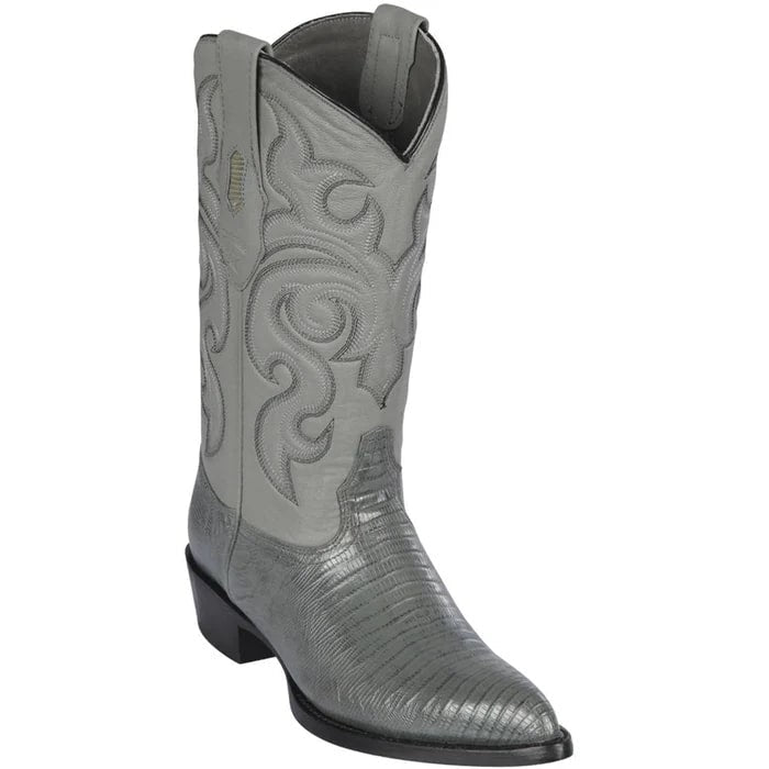 Grey Teju Lizard Dress Cowboy Boot by Los Altos
