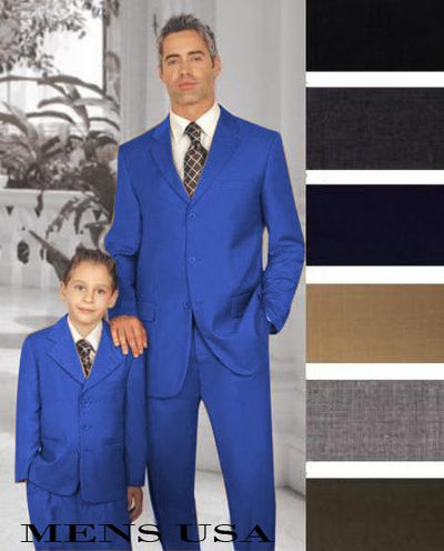 Royal Blue Boy Matching Set For Both Father And Son
