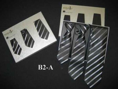 Black Father And Sons Matching Ties Set - Men's Neck Ties - Mens Dress Tie - Trendy Mens Ties