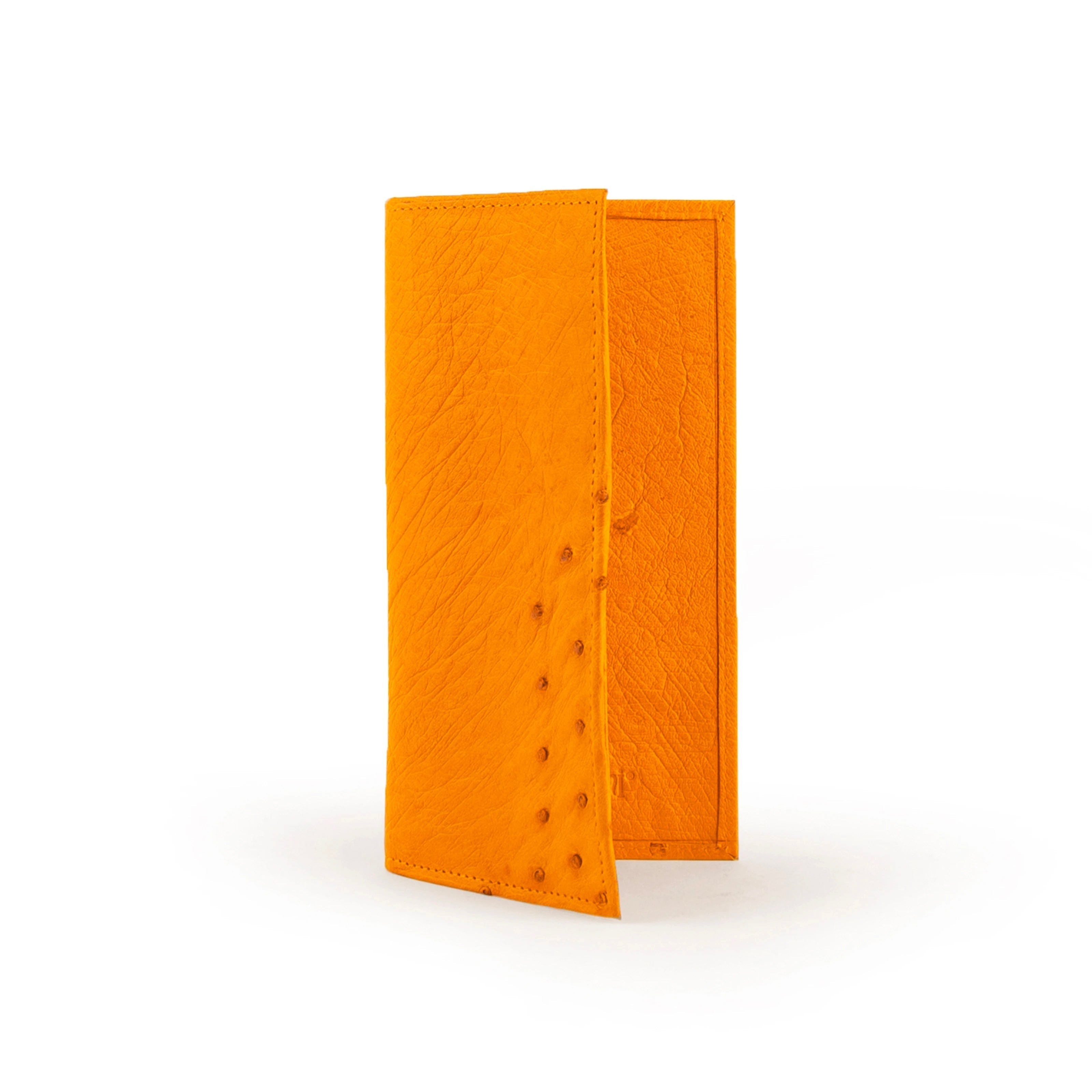 Smooth Ostrich Checkbook Cover - Buttercup Finish